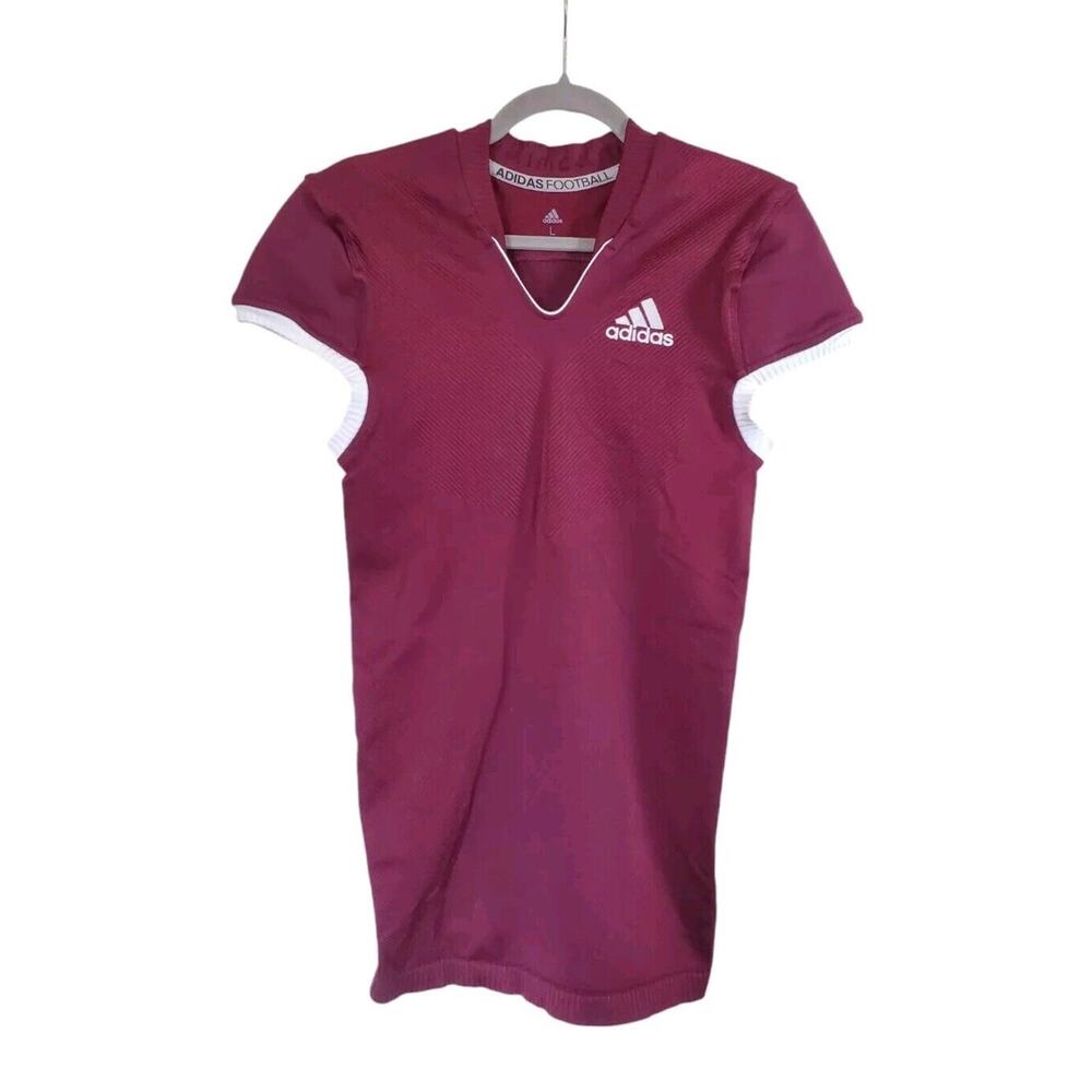 Adidas Maroon Primeknit A1 Fitted Football Jersey DQ3455 NWT, Men's Size Large